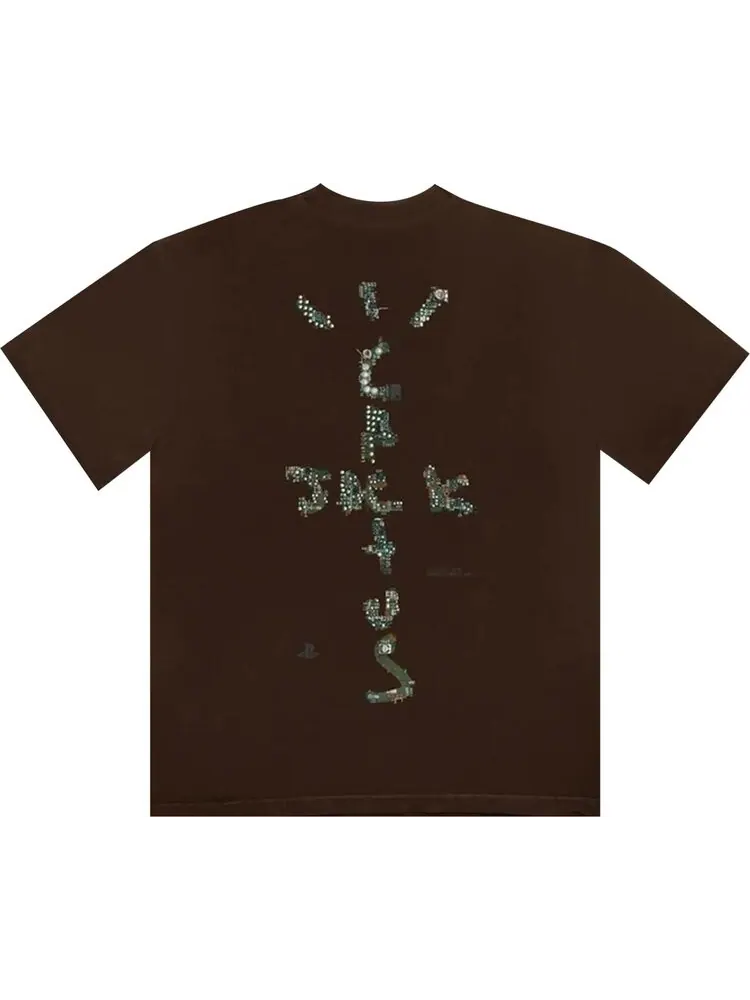 Футболка Cactus Jack by Travis Scott Motherboard Logo II T-Shirt 'Brown' — изображение 2 из 2, коричневый