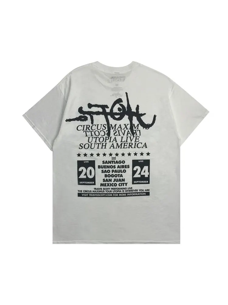 Футболка Cactus Jack by Travis Scott South America Skitzo Tee 'White' — изображение 2 из 2, белый