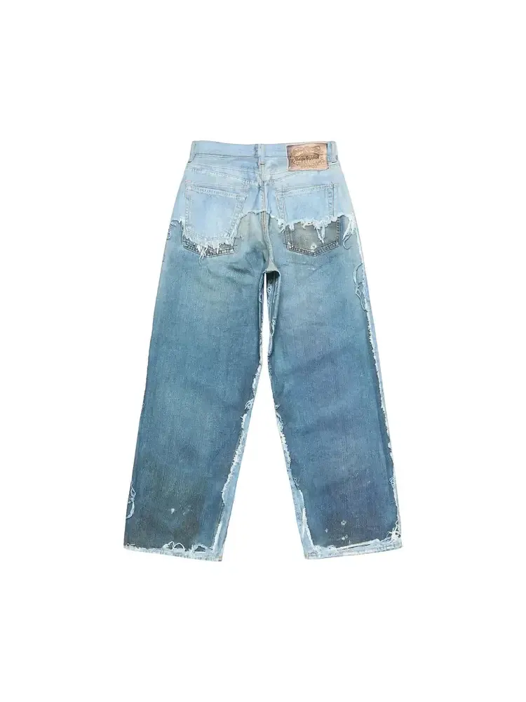 Брюки Acne Studios Washed — изображение 2 из 6, синий