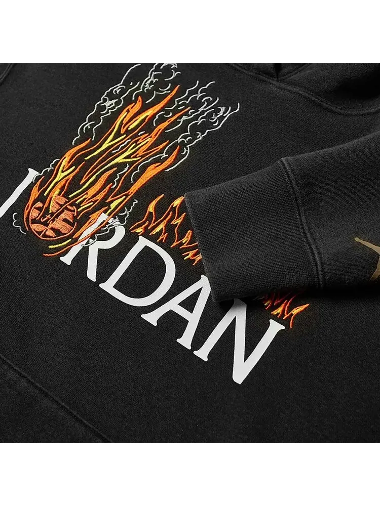 Худи Cactus Jack by Travis Scott x Air Jordan MJ Fleece Hoodie 'Black' — изображение 3 из 3, черный