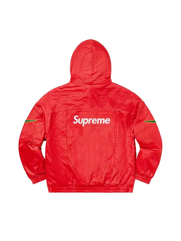 Анорак Supreme x Nike Leather Anorak — изображение 2 из 3, красный
