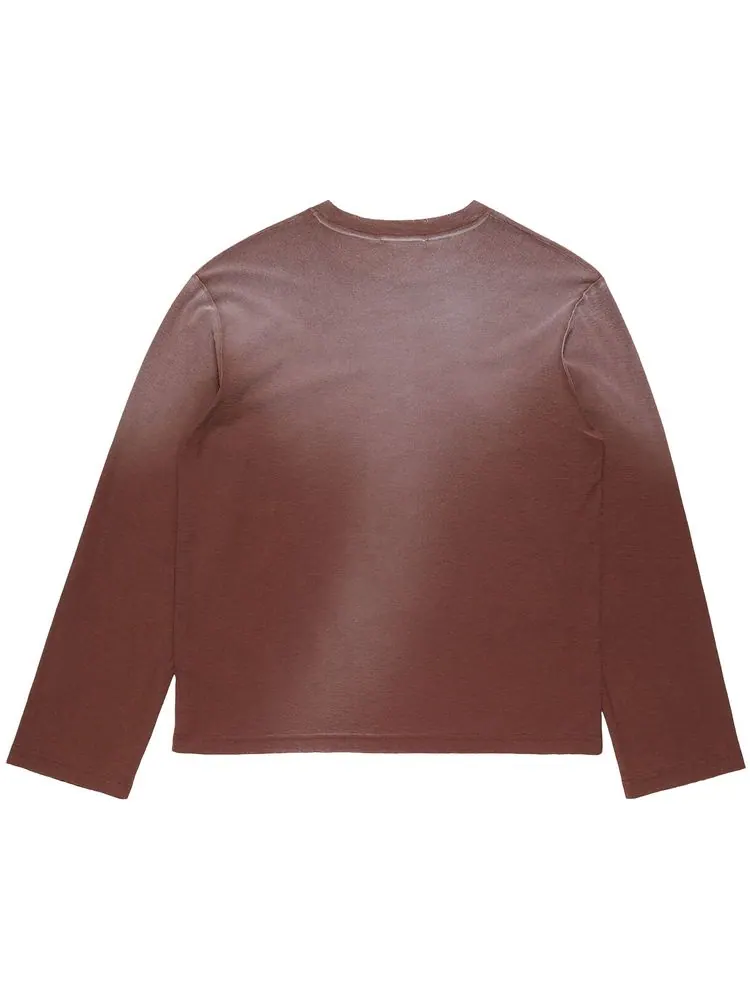 Футболка с длинными рукавами Acne Studios Logo 1996 — изображение 2 из 2, коричневый