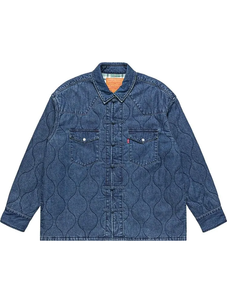 Рубашка CLOT x Levi's Padded Western Shirt 'Blue' — изображение 1 из 2, синий