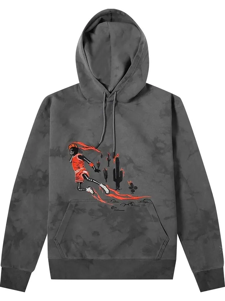 Худи Cactus Jack by Travis Scott x Air Jordan Washed Suede Hoodie 'Iron Grey'