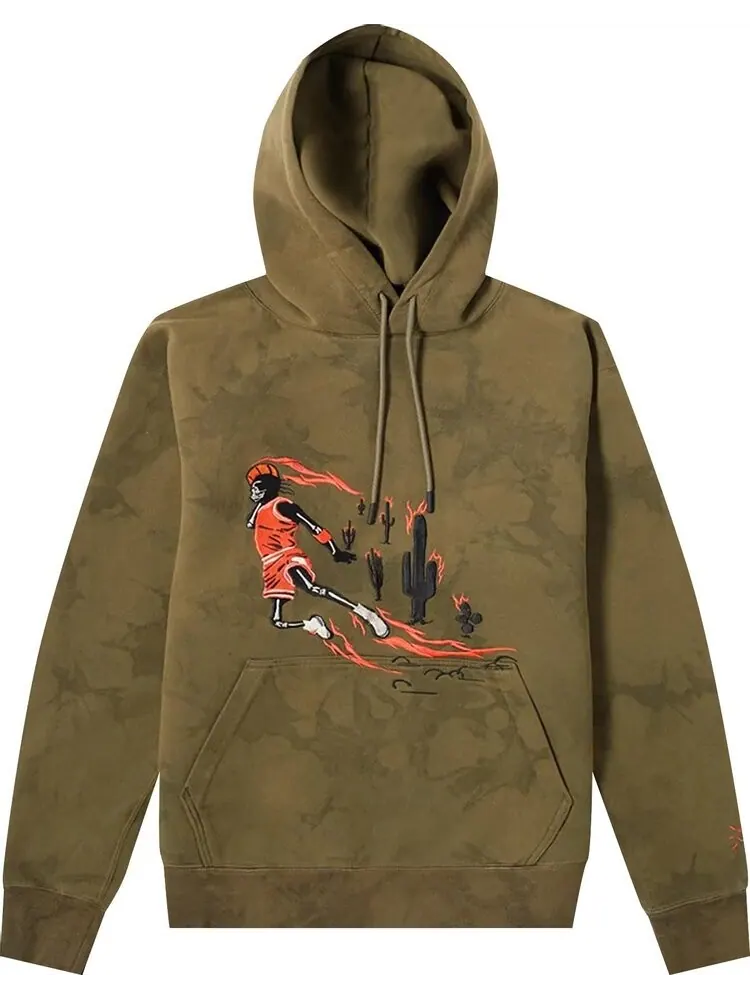 Худи Cactus Jack by Travis Scott x Air Jordan Washed Suede Hoodie 'Medium Olive'