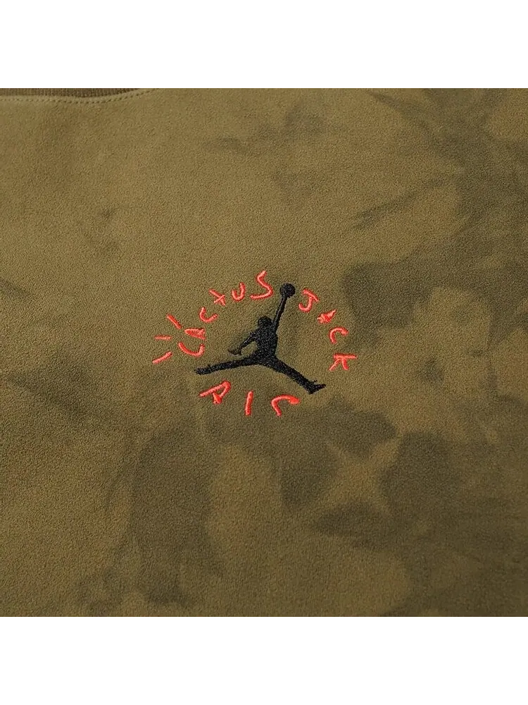 Футболка Cactus Jack by Travis Scott x Air Jordan Short-Sleeve T-Shirt 'Medium Olive' — изображение 2 из 2, зеленый