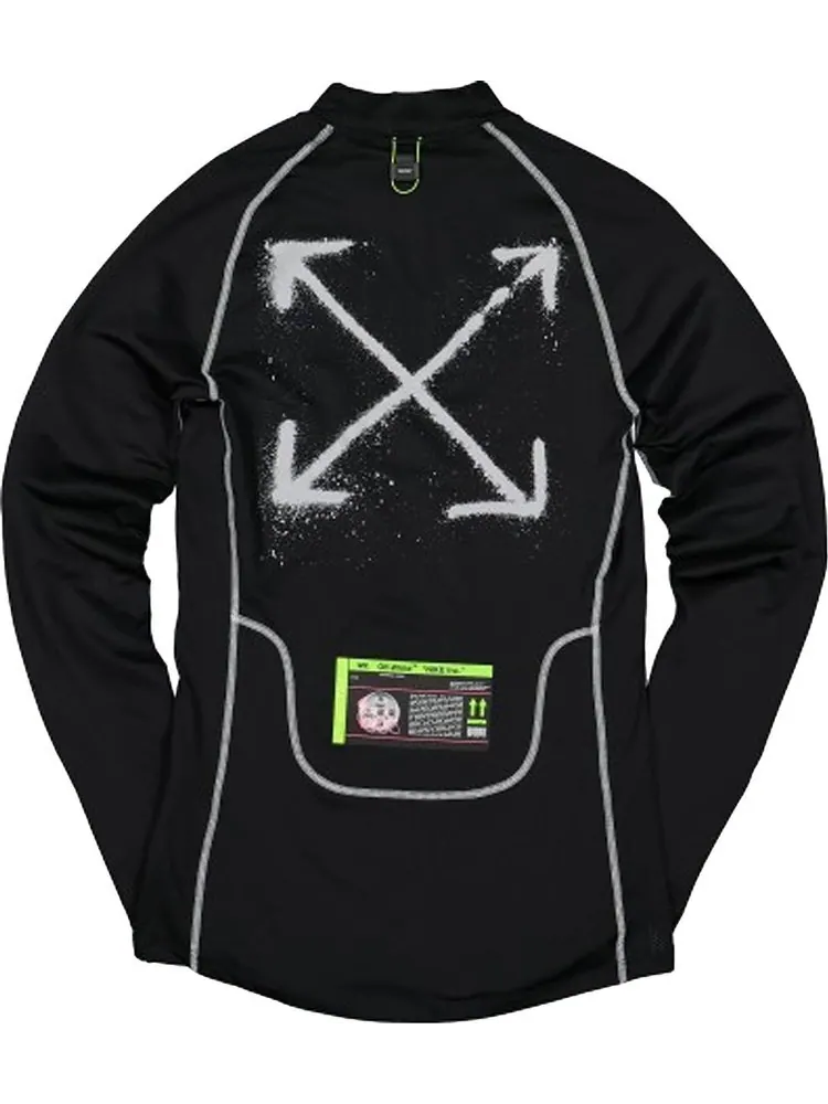 Футболка Nike x Off-White Pro Long-Sleeve T-Shirt 'Black' — изображение 2 из 2, черный