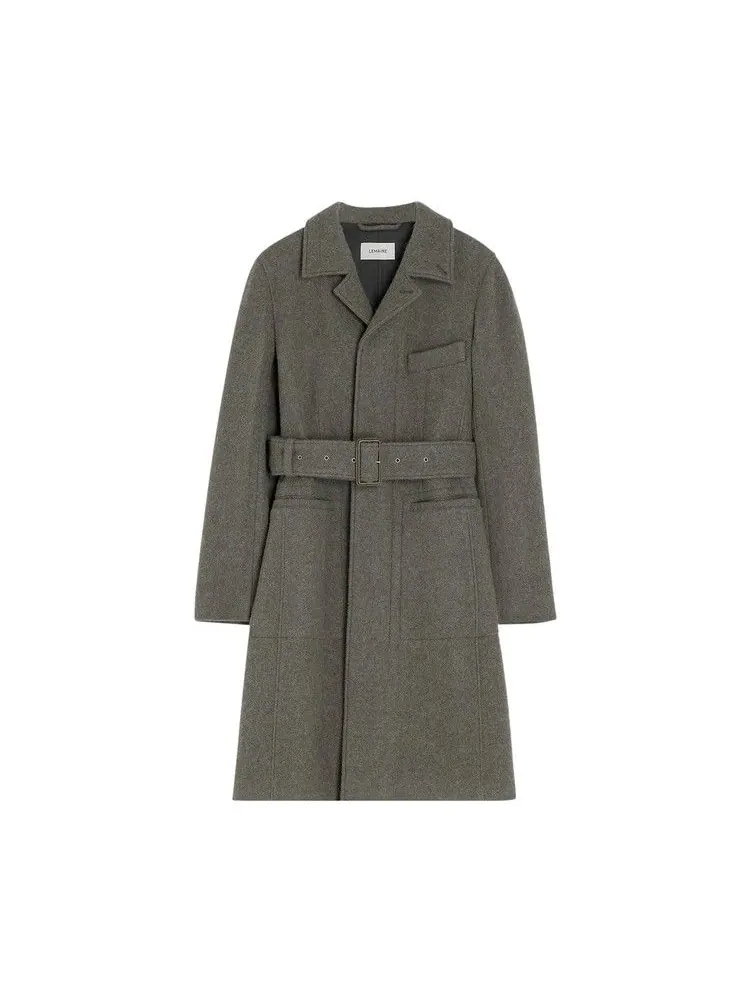 Пальто Lemaire Belted Tailored Coat — зеленый