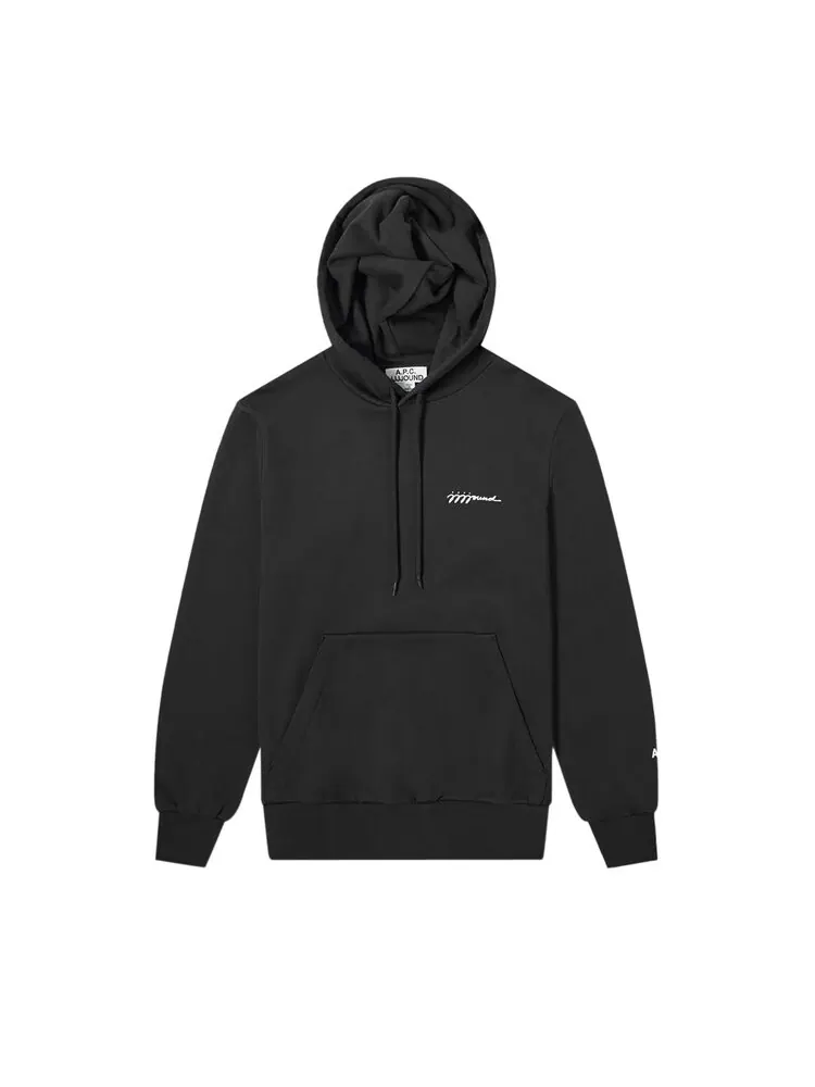 Худи A.P.C. x JJJJound Justin 'Black' — черный