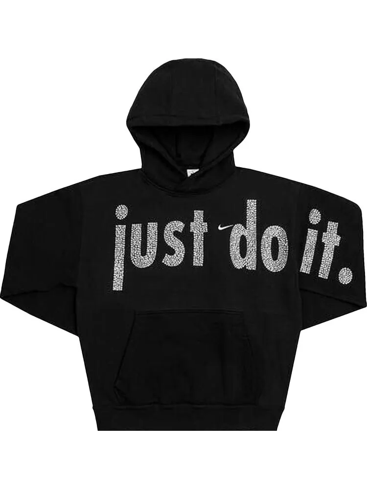 Пуловер Cactus Plant Flea Market x Nike x Swarovski Crystals Just Do It Hooded Pullover 'Black'