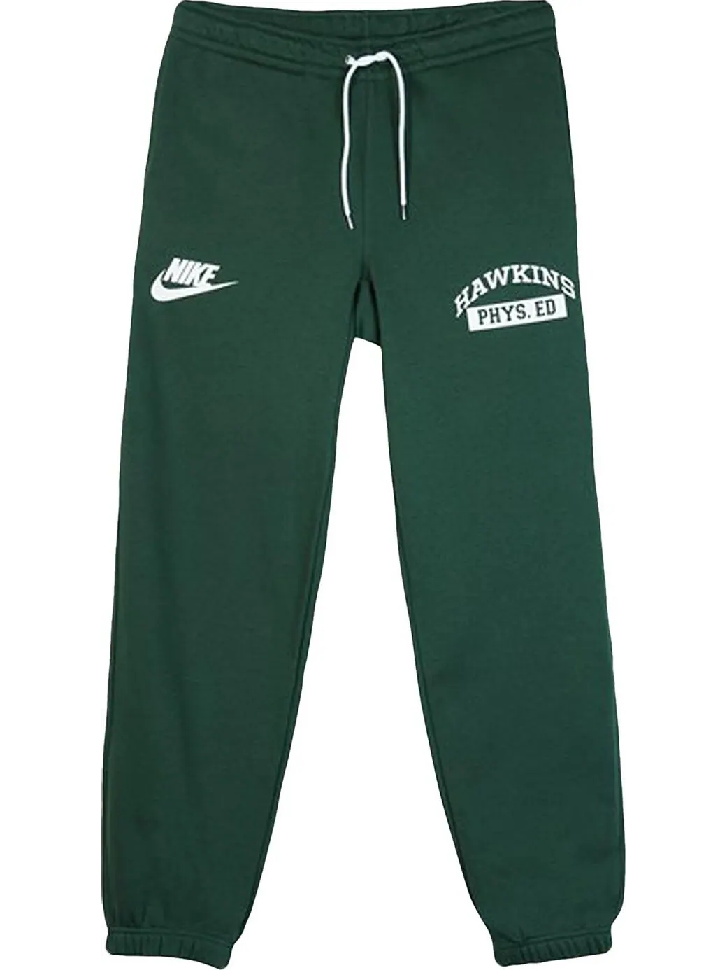 Спортивные брюки Nike x Stranger Things Hawkins High Sweatpant 'Fir/White' — изображение 1 из 1, зеленый