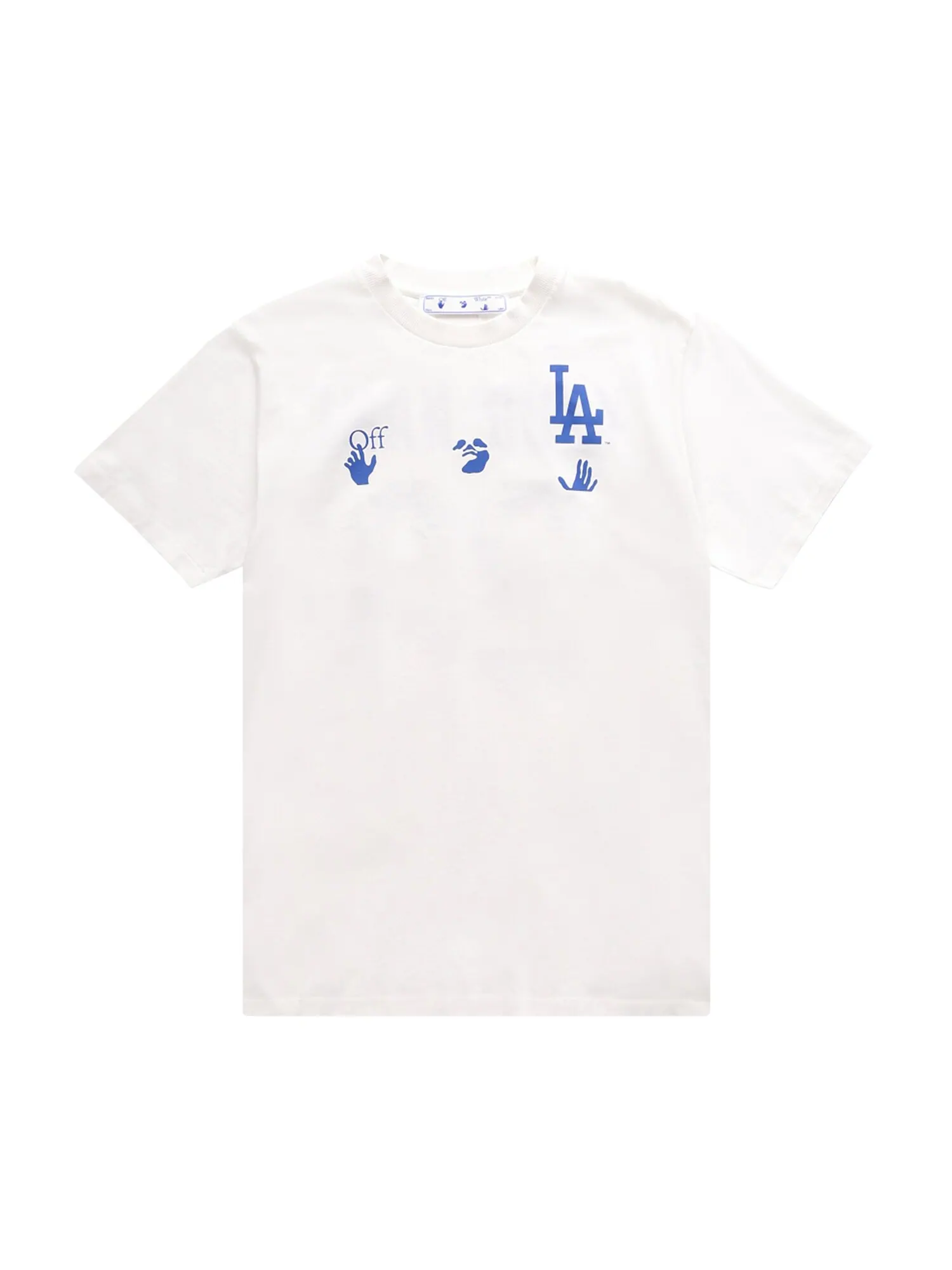 Футболка Off-White x MLB Los Angeles Dodgers кремового/синего цвета