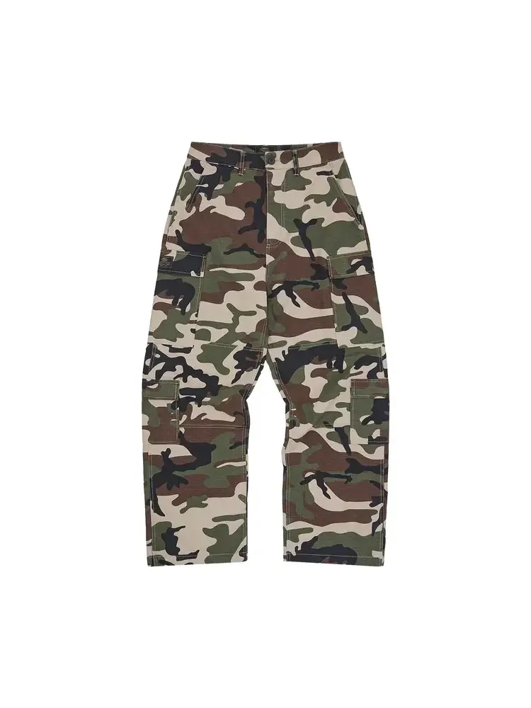 Брюки-карго Corteiz Guerillaz «Woodland Camo» — изображение 1 из 2, коричневый