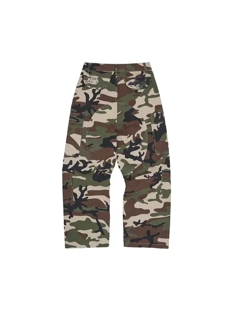 Брюки-карго Corteiz Guerillaz «Woodland Camo» — изображение 2 из 2, коричневый