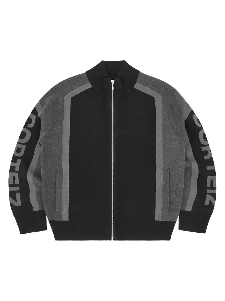 Куртка на молнии Corteiz Precision Knit — изображение 1 из 2, черный