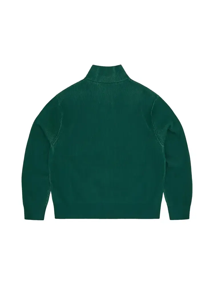 Свитер на молнии Corteiz 2 Tone Ribbed Knit Zip Up — изображение 2 из 2, зеленый