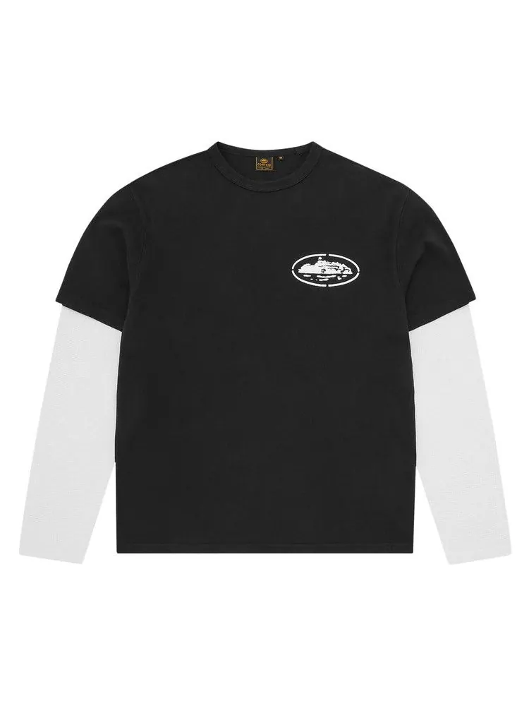 Лонгслив Corteiz Island Hybrid Thermal Long-Sleeve 'Black' — изображение 1 из 2, черный