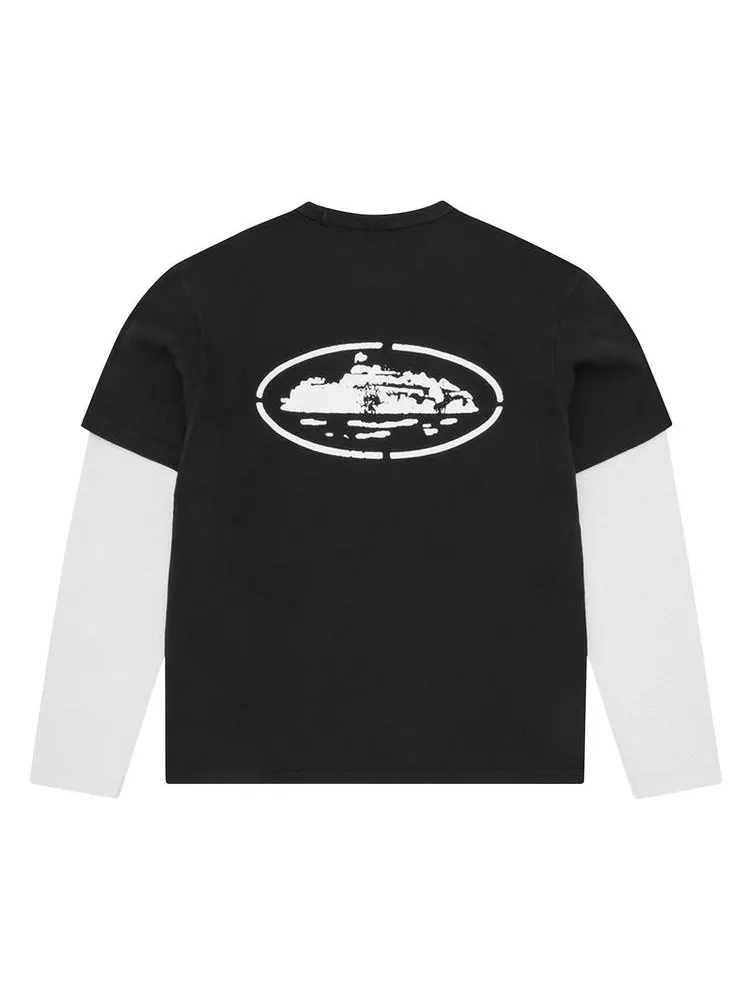 Лонгслив Corteiz Island Hybrid Thermal Long-Sleeve 'Black' — изображение 2 из 2, черный