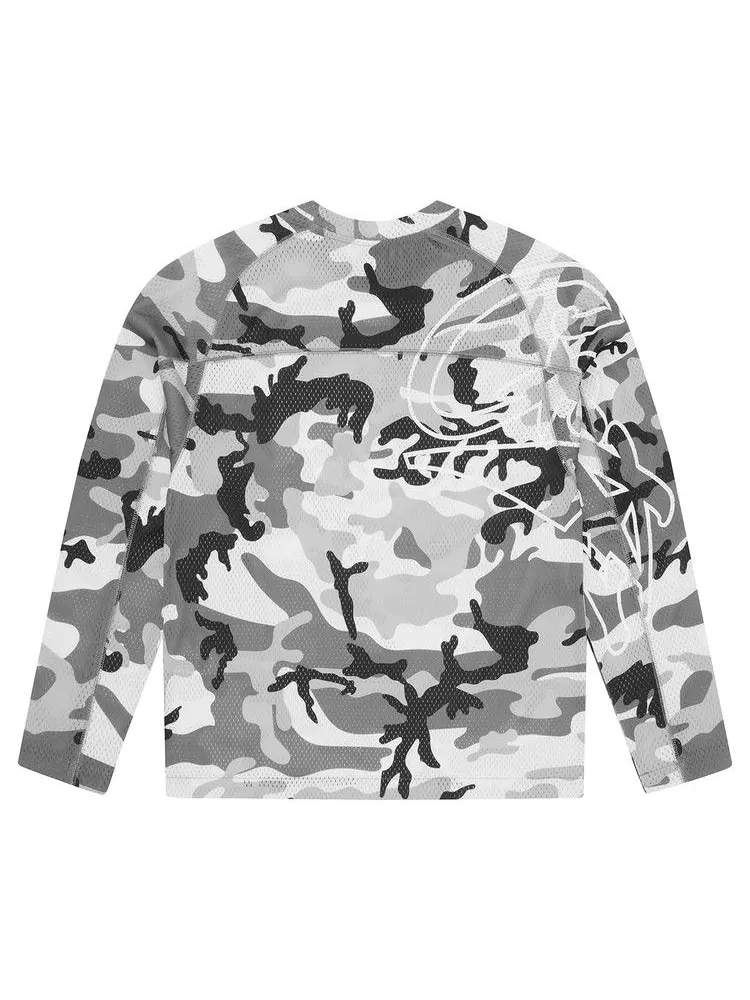 Джерси Corteiz Woosh Mesh Long-Sleeve Jersey, Arctic Camo — изображение 2 из 2, белый
