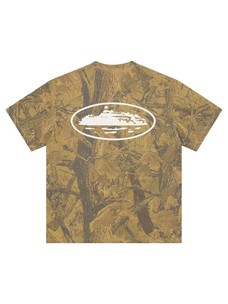 Футболка Corteiz Island Puff Print Tee, Forest Camo — изображение 2 из 2, зеленый