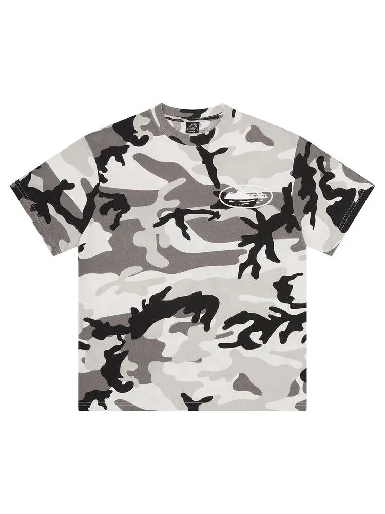 Футболка Corteiz Island Puff Print Tee, Arctic Camo — изображение 1 из 2, бежевый