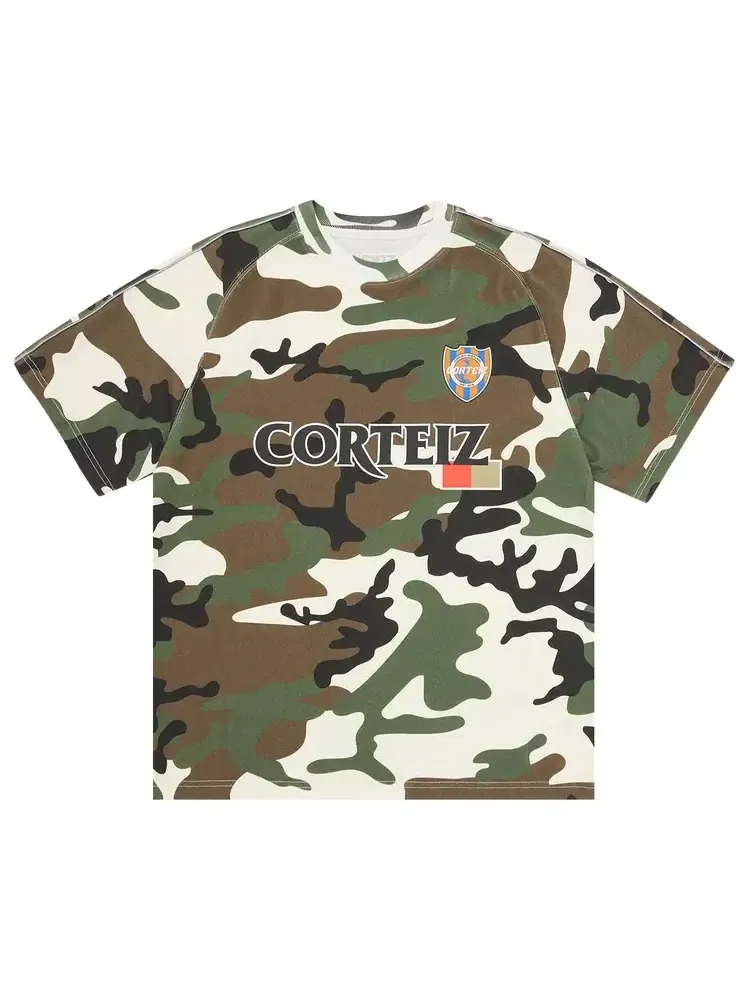 Хлопковое джерси Corteiz Giapponese 'Woodland Camo' — изображение 1 из 2, коричневый