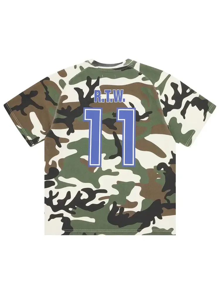 Хлопковое джерси Corteiz Giapponese 'Woodland Camo' — изображение 2 из 2, коричневый