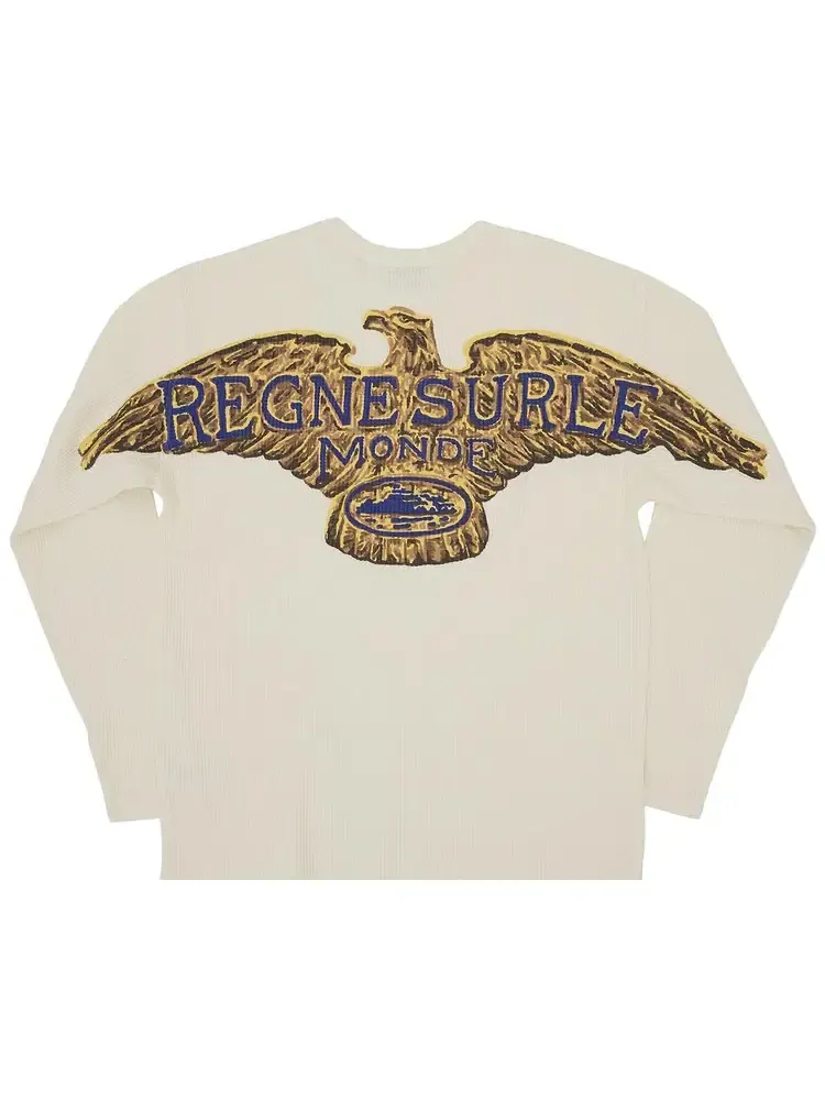 Термос Corteiz Rslm Eagle Waffle Thermal 'Cream' — изображение 2 из 2, бежевый