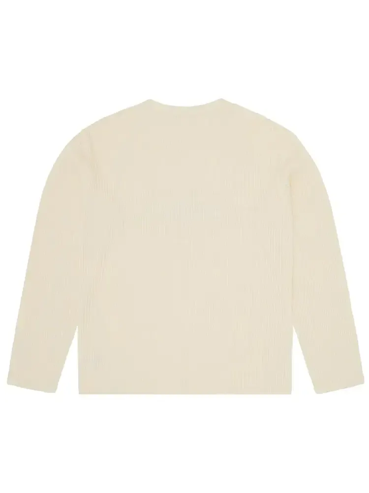 Футболка Corteiz Island Waffle Thermal 'Cream' — изображение 2 из 2, бежевый
