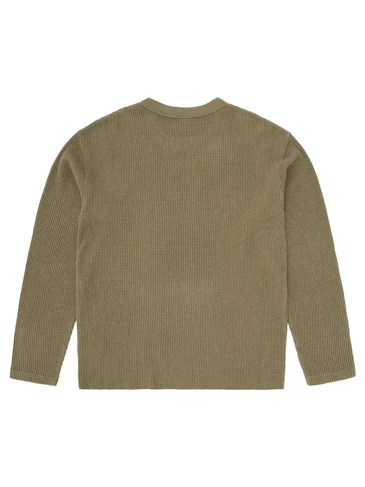 Футболка Corteiz Island Waffle Thermal 'Olive' — изображение 2 из 2, зеленый