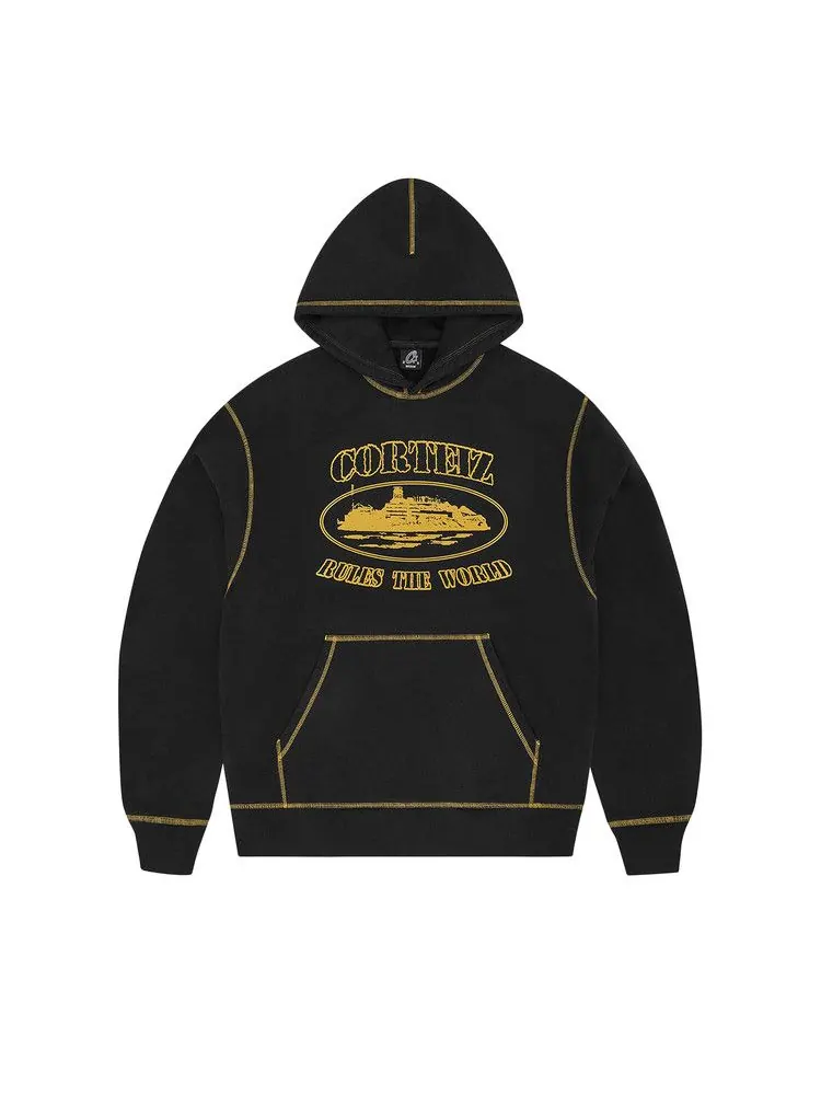 Худи Corteiz Alcatraz Contrast Hoodie — изображение 1 из 2, черный/желтый