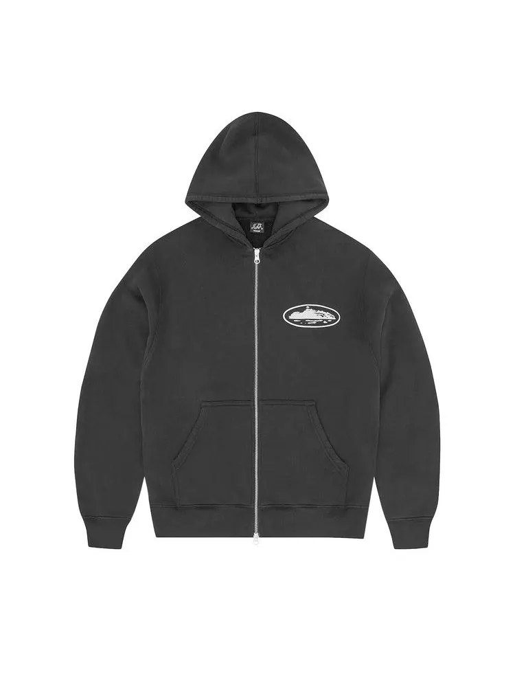 Худи Corteiz Island Puff Print Zip Hoodie — изображение 1 из 3, черный