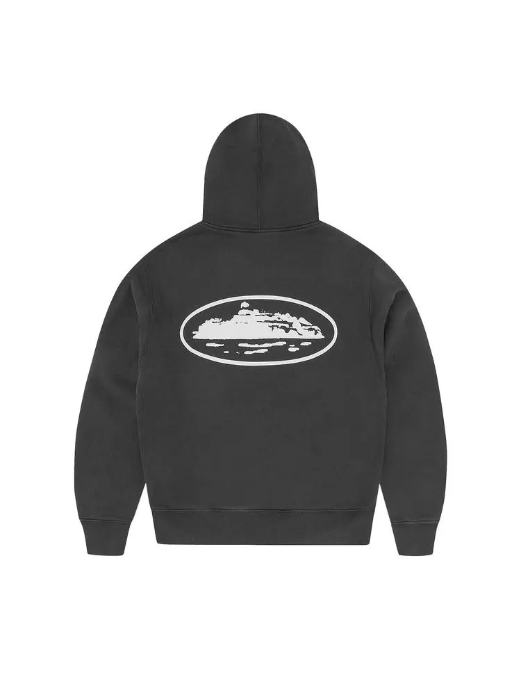Худи Corteiz Island Puff Print Zip Hoodie — изображение 2 из 3, черный