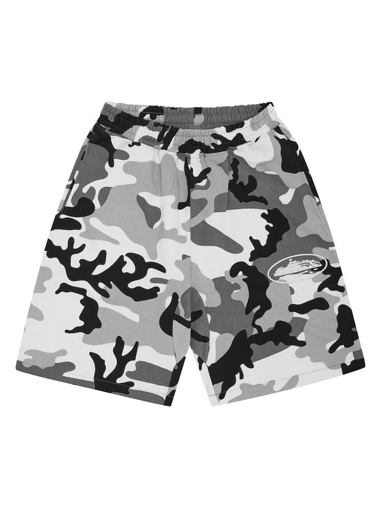 Спортивные шорты Corteiz Island Puff Print Sweatshort, Arctic Camo — изображение 1 из 3, черный