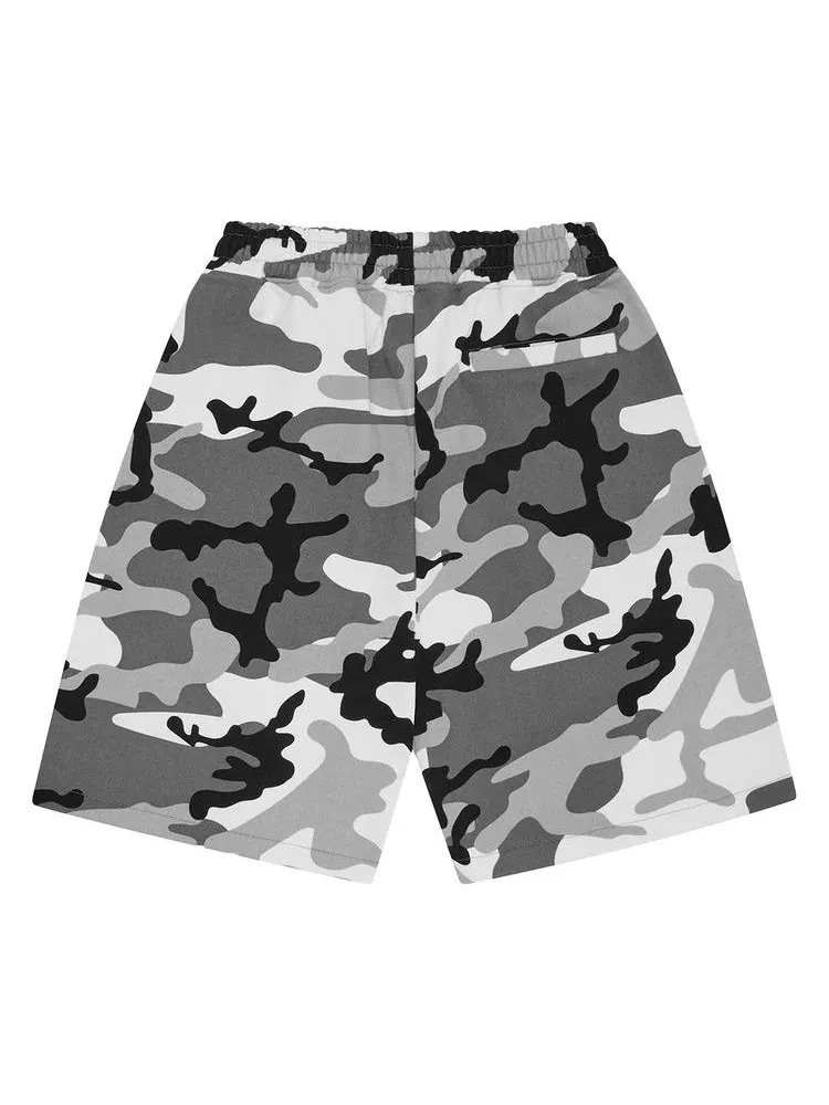 Спортивные шорты Corteiz Island Puff Print Sweatshort, Arctic Camo — изображение 2 из 3, черный