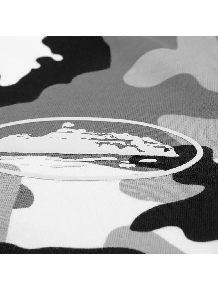 Спортивные шорты Corteiz Island Puff Print Sweatshort, Arctic Camo — изображение 3 из 3, черный