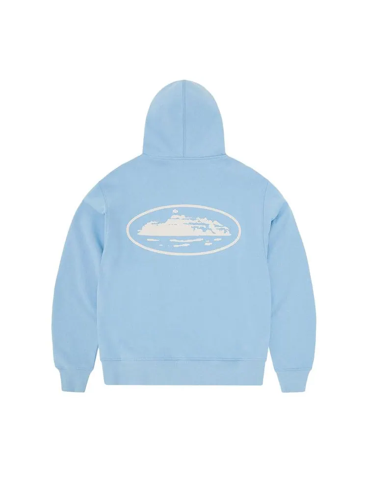 Худи Corteiz Island Puff Print Zip Hoodie — изображение 2 из 2, синий