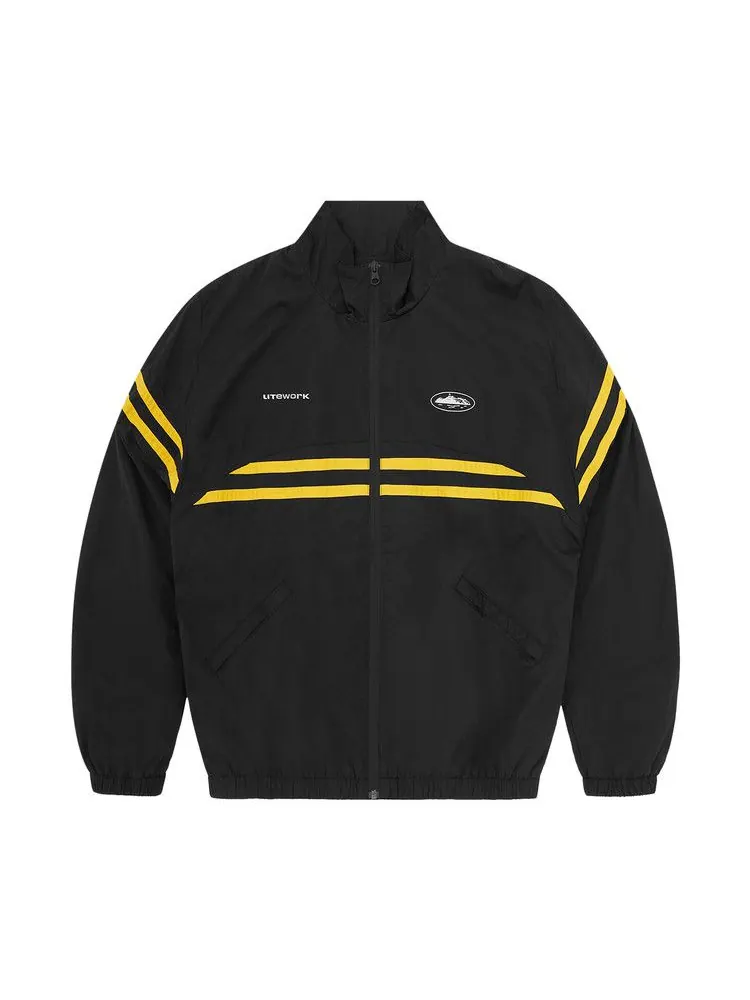 Куртка Corteiz Striped Litework Jacket — изображение 1 из 2, черный