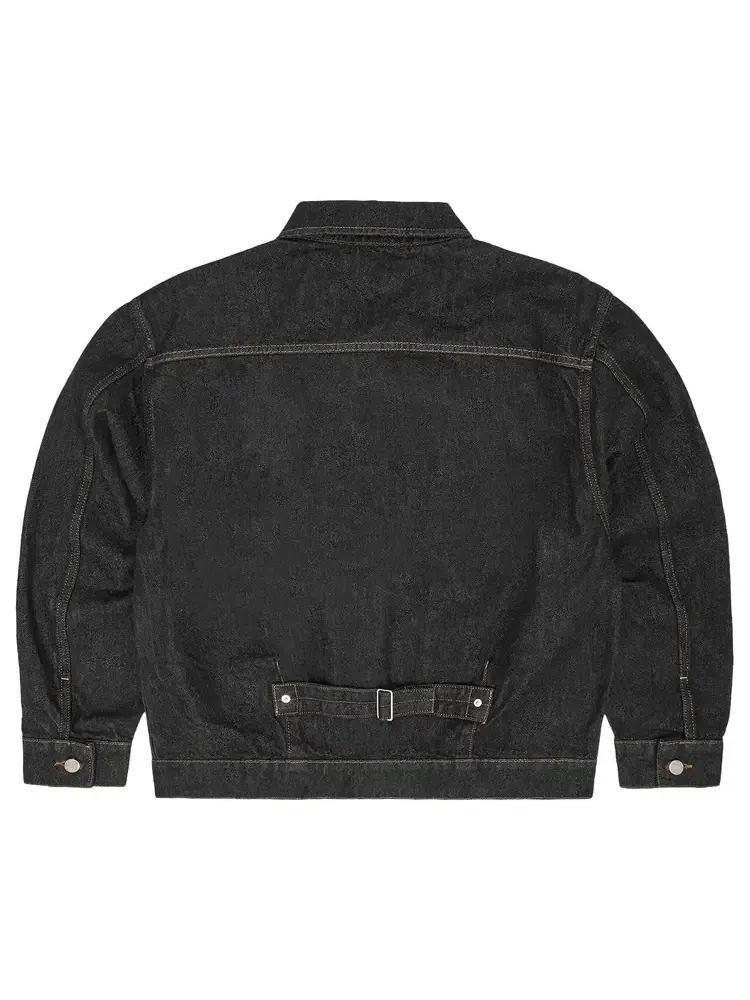 Джинсовая куртка Corteiz Dual Stripe Denim Jacket 'Washed Black' — изображение 2 из 2, черный