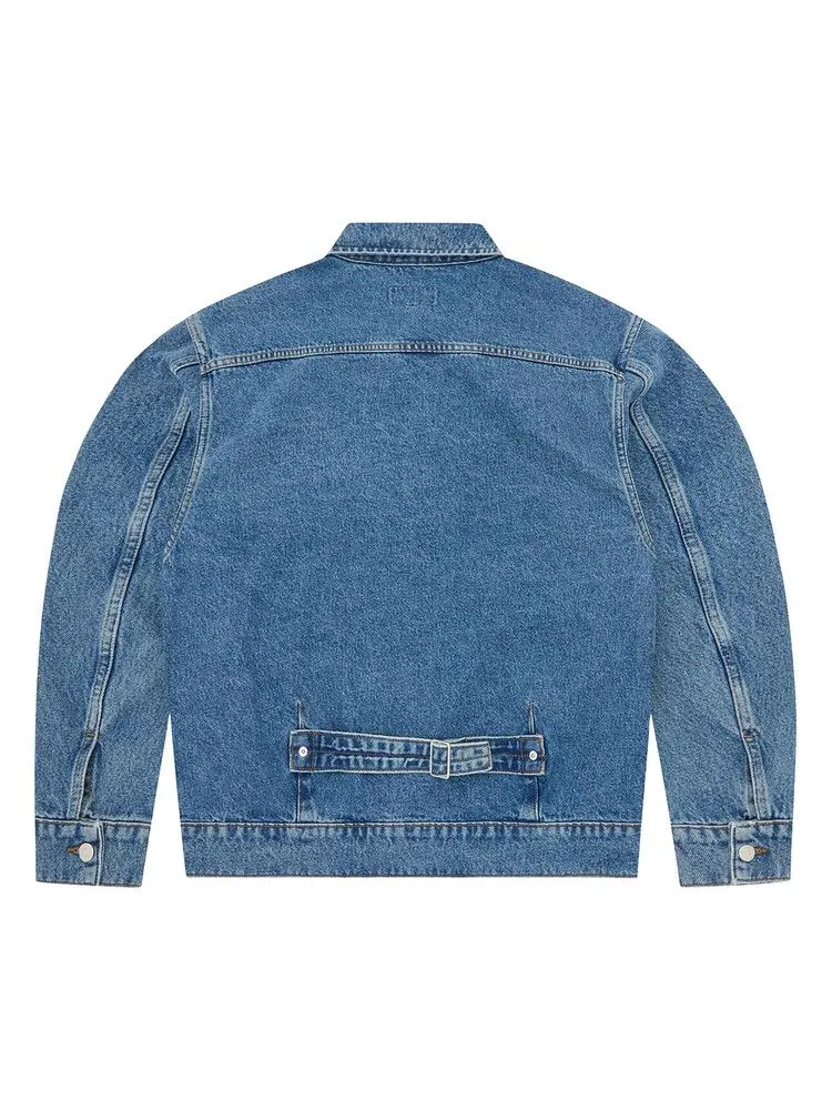 Куртка Corteiz Dual Stripe Denim Trucker 'Midwash' — изображение 2 из 3, синий