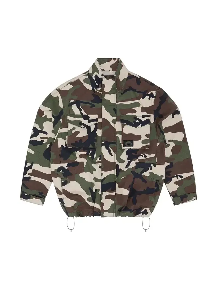 Куртка Corteiz Guerillaz Field Jacket 'Woodland Camo' — изображение 1 из 2, коричневый