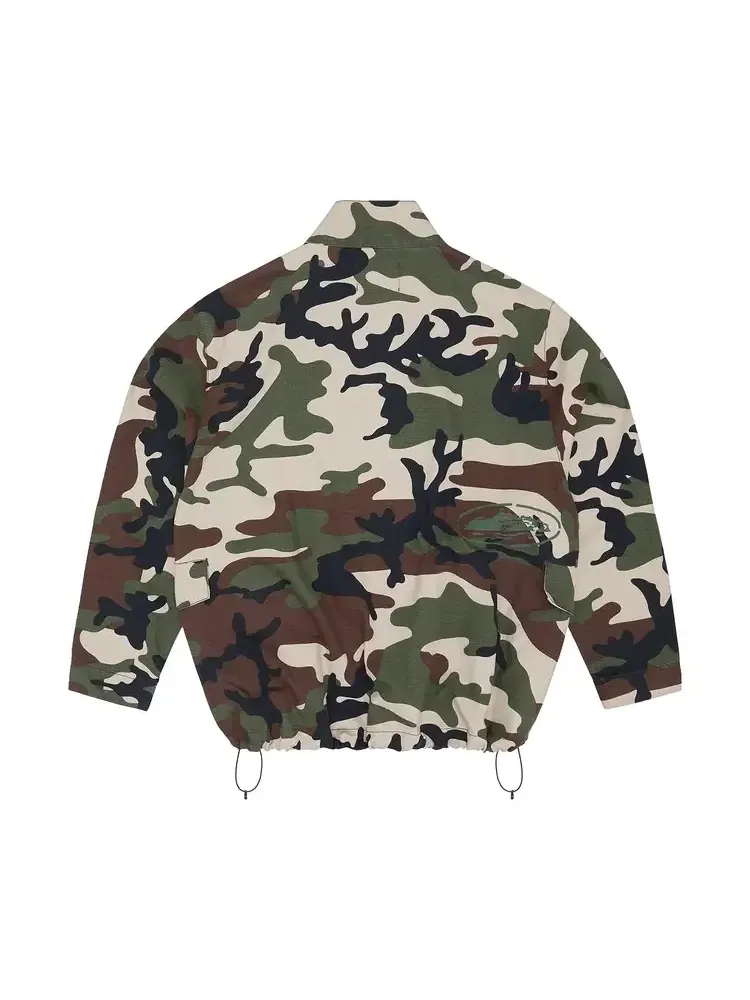 Куртка Corteiz Guerillaz Field Jacket 'Woodland Camo' — изображение 2 из 2, коричневый