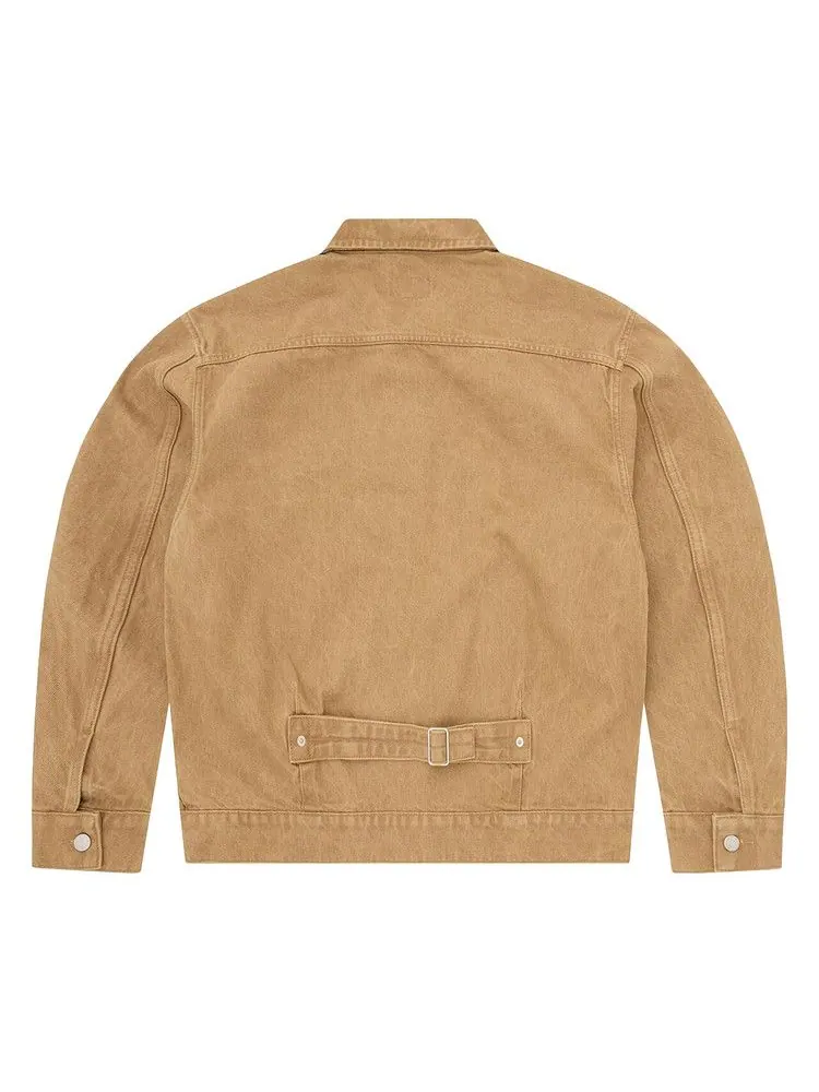 Куртка Corteiz Crest Chainstitch Denim Trucker 'Tan' — изображение 2 из 3, бежевый