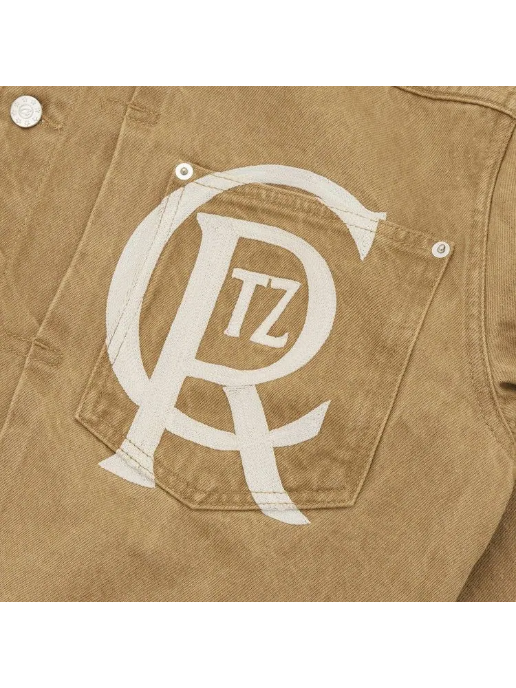 Куртка Corteiz Crest Chainstitch Denim Trucker 'Tan' — изображение 3 из 3, бежевый