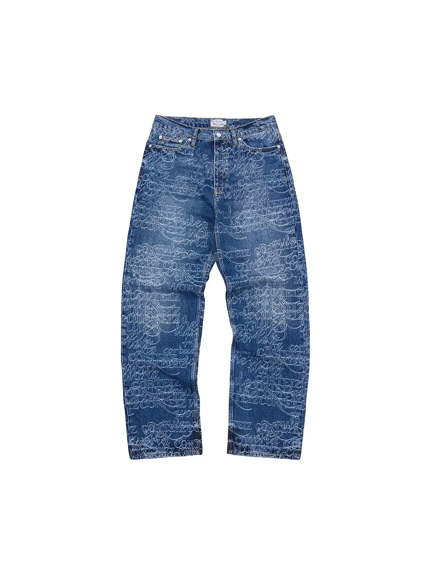 Джинсы Corteiz Handwritten Baggy Jeans — изображение 1 из 2, индиго