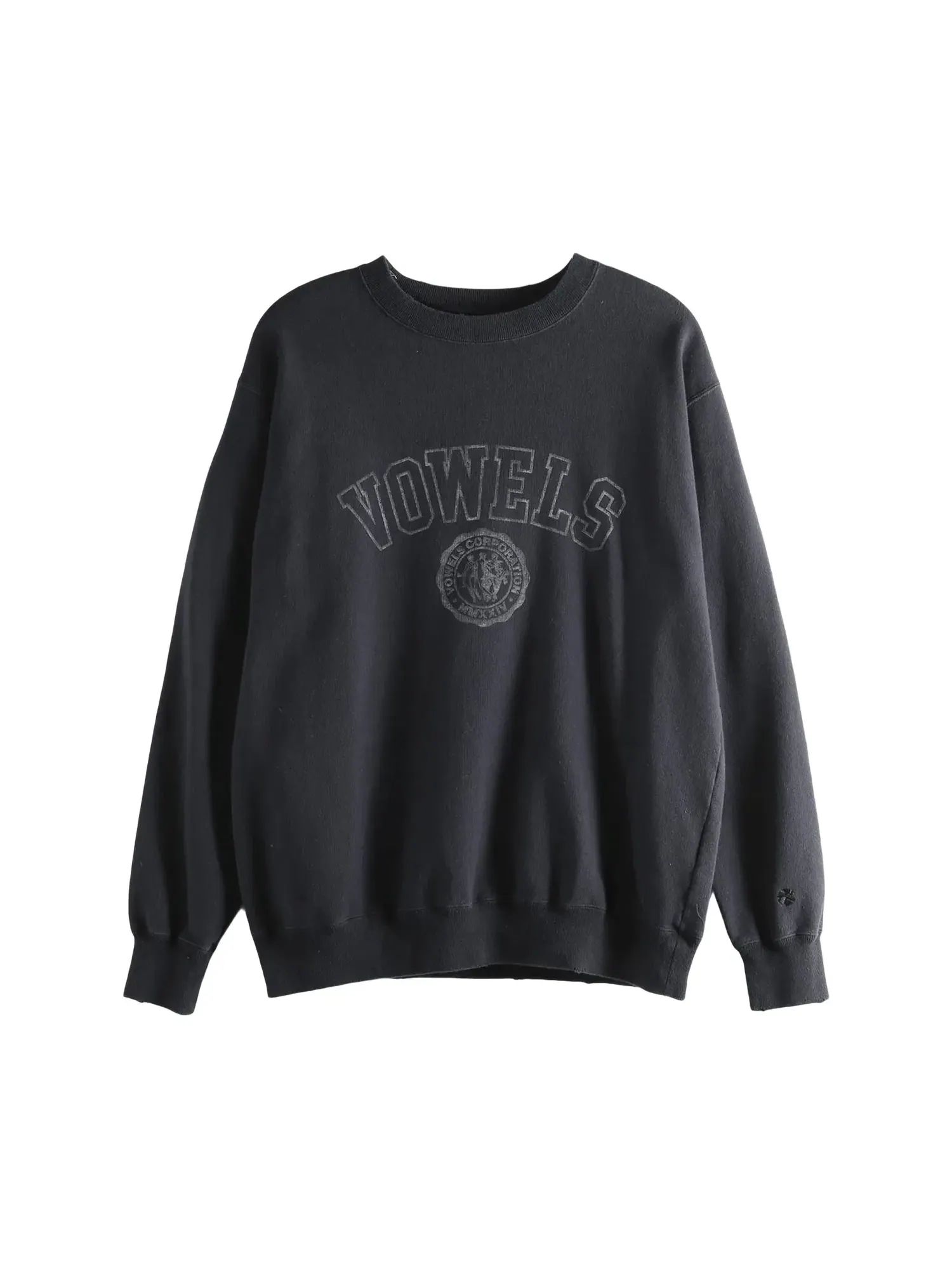 Свитшот гласные Faded Collegiate Crewneck — изображение 1 из 1, черный
