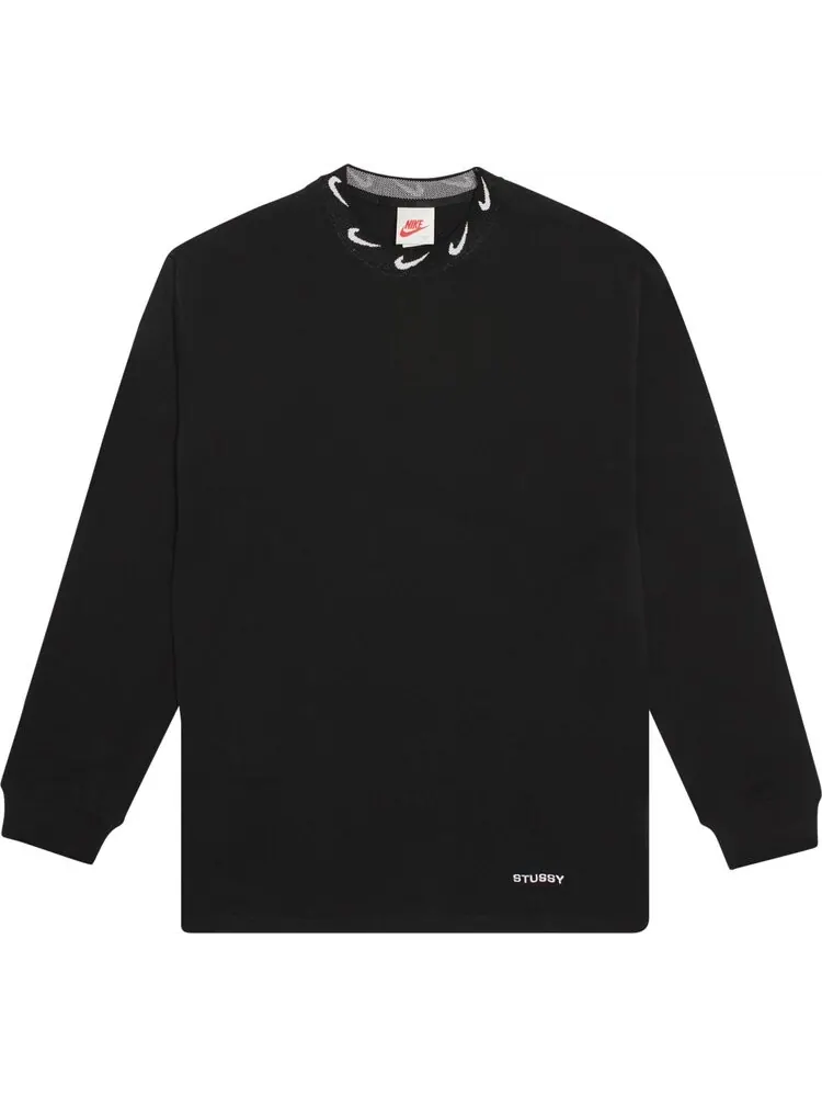 Лонгслив Nike x Stussy NRG BR Long-Sleeve Knit Top 'Black' — изображение 1 из 1, черный