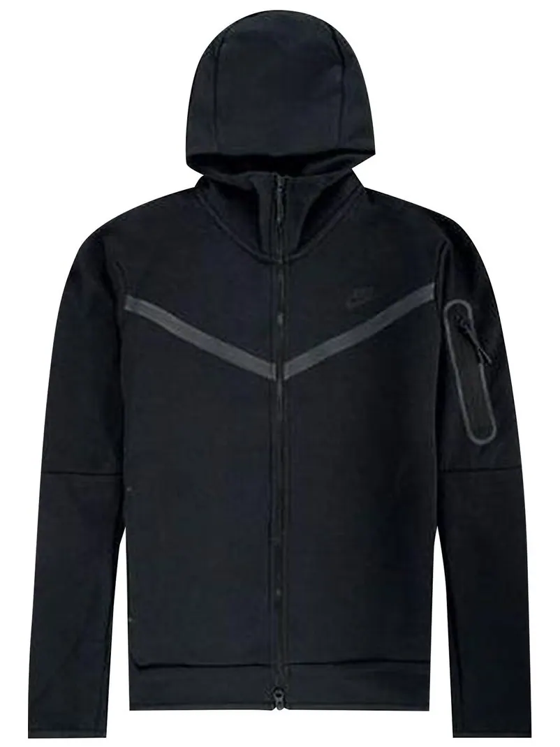 Худи Nike Tech Fleece Full Zip Hoodie 'Black' — изображение 1 из 2, черный