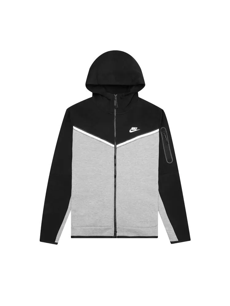 Худи Nike Sportswear Tech Fleece Windrunner Full Zip Hoodie Multicolor Black Grey — изображение 1 из 2, мульти черный серый