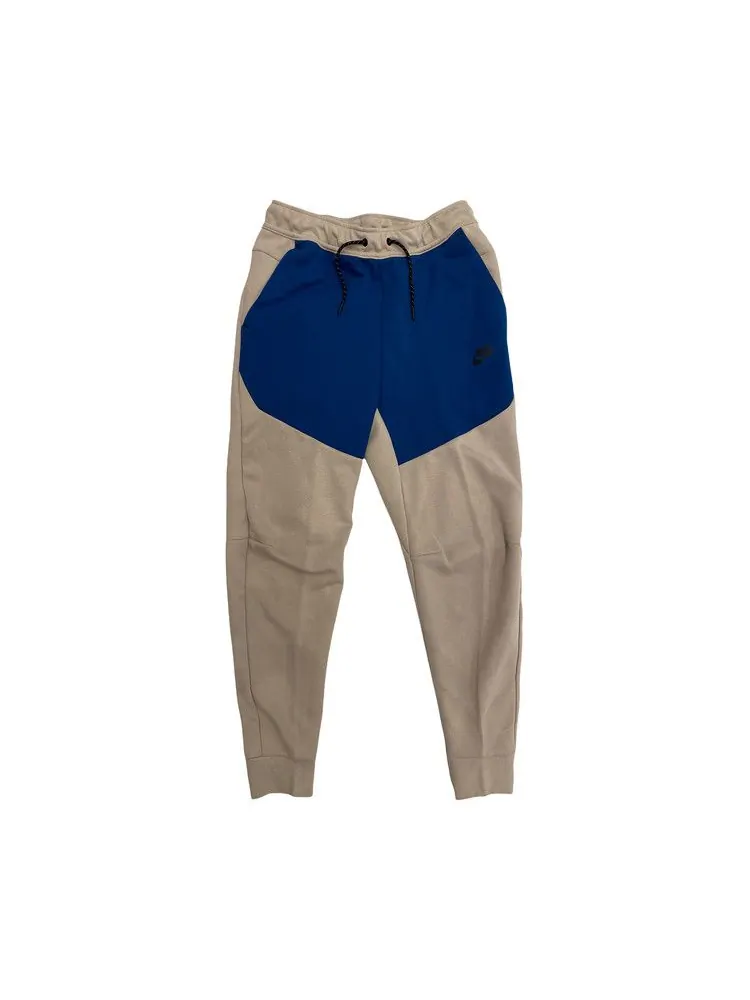 Джоггеры Nike Tech Fleece Joggers 'Beige/Blue' — изображение 1 из 1, бежевый